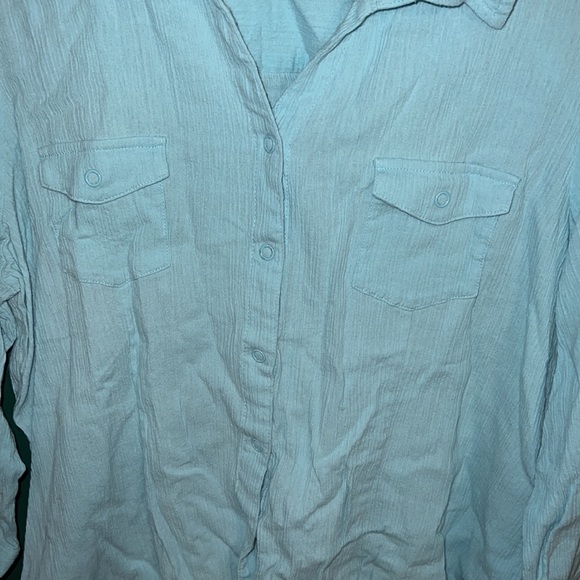 Denim & Co. Snap Button Down Shirt - Picture 5 of 6